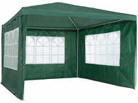 tectake Pavillon Baraban 3x3m mit 3 Seitenteilen - grün 404813