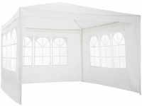 tectake Pavillon Baraban 3x3m mit 3 Seitenteilen - weiß 404812