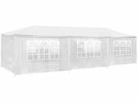 tectake Pavillon Elasa 9x3m mit 8 Seitenteilen - weiß 404821