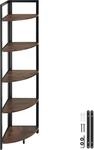 TecTake GmbH Eckregal Castlebar 30x30x150cm - Industrial Holz dunkel, rustikal 404771