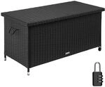 TecTake GmbH Auflagenbox Kiruna mit Kunststoffgeflecht, 120x55x61,5cm, 270l -...