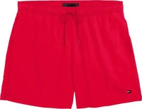 Tommy Hilfiger UM0UM03477, Tommy Hilfiger Regular Fit Badehose mit Logo Stitching Rot