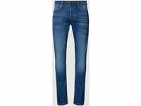 Slim Fit Jeans in unifarbenem Design Modell 'GLENN'