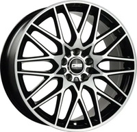 CMS C25 808 47 10 DRB, CMS C25 8 0x18 5x114 3 ET47 MB67 2 Diamond Rim Black Gloss