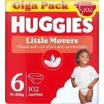 Huggies Little Movers Babywindeln Gr&ouml;&szlig;e 6 102 St&uuml;ck
