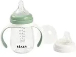 B&eacute;aba Babyflasche 2in1 Auslaufsicher Abnehmbare Griffe 210ml Salbeigr&uuml;n 1 St&uuml;ck