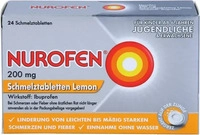 PZN-DE 11550548, Nurofen 200 mg Schmelztabletten Lemon 24 St