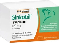 PZN-DE 06680881, Ginkobil ratiopharm 120mg Filmtabletten 120 St