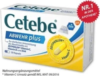 PZN-DE 02415254, Cetebe ABWEHR plus Vitamin C+Vitamin D3+Zink Kapseln 120 St&uuml;ck 120