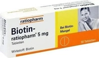 PZN-DE 03627892, Biotin ratiopharmreg; 5mg Tabletten 30 St