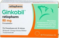 PZN-DE 06680846, Ginkobil ratiopharm 80 mg Filmtabletten 60 St