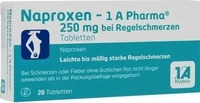 PZN-DE 09245016, Naproxen - 1 A Pharma 250 mg bei Regelschmerzen 20 St