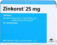 PZN-DE 18082903, ZINKOROT 25 mg Tabletten 100 St