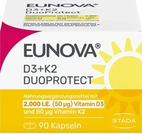 PZN-DE 14133549, EUNOVA DuoProtect D3+K2 2000 I.E./80 &mu;g Kapseln 90 St