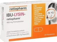 PZN-DE 16197878, IBU-LYSIN-ratiopharm 400 mg Filmtabletten (20 Stk.) 20 St