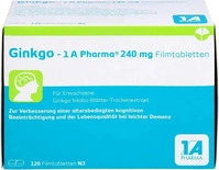PZN-DE 14128904, GINKGO-1A Pharma 240 mg Filmtabletten 120 St