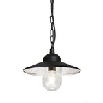 Elstead Lighting Klampenborg Kettenlaterne 1-flammig E27 in Schwarz Edelstahl mit