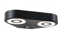 Paulmann 94866 LED Au&szlig;enwandleuchte Silma Bewegungsmelder Zweifacher Lichtaustritt