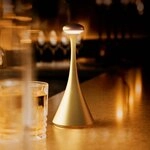 Sigor Akku-Tischleuchte Nudrop mini goldfarben 210mm 1,8W Flex-Mood 2200K/2700K IP54