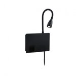 Paulmann 71101 LED Wandleuchte Halina USB C 2700K 200lm 230V 2,4W Schwarz matt