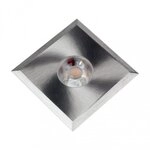 Heitronic LED Einbaustrahler Austin 6W 450lm eckig Aluminium 2700K 23376