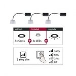 Paulmann 92473 LED Modul Einbauleuchte 3-Step-Dim Choose Coin 3er-Set rund 50mm 3x6W