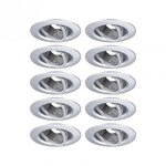 Paulmann 92116 Einbauleuchte 10er-Pack schwenkbar rund 90mm 30&deg; GU10 max....