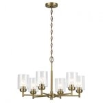 Elstead Lighting Winslow Kronleuchter 6-flammig Naturmessing Blasenglas WINSLOW6-NBR