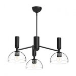 Elstead Lighting Jude 3-flammiger Kronleuchter Schwarz Alora Mood Glas Design