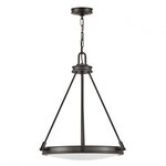 Elstead Lighting Collier 4-flammige Pendelleuchte Schwarzoxid/Glas 543mm...