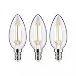 Paulmann 29199 Eco-Line Filament 230V LED Kerze E14 3er-Pack 98mm 525lm 2,5W...