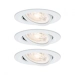 Paulmann 92416 LED Einbauleuchte Nova Plus GU10 Flat IP65 93mm 3x4,9W 3x550lm dimmbar