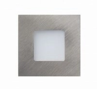 Heitronic LED Einbauleuchte Nizza eckig edelstahl geb&uuml;rstet 2,6W 2700K inklusive