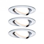 Paulmann 93880 LED Einbauleuchte Nova Plus Coin schwenkbar 50&deg; 3x6W 3x470lm...