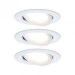 Paulmann 93875 LED Einbauleuchte Nova Plus Coin schwenkbar 50&deg; 3x6W 3x470lm dimmbar