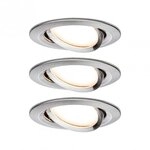 Paulmann 93878 LED Einbauleuchte Nova Plus Coin schwenkbar IP23 50&deg; 3x6W 3x470lm