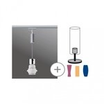 Paulmann 95436 URail 2Easy Basic Pendel Chrom matt ohne Leuchtmittel max. 20W E27