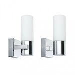 Paulmann 70354 Spiegelleuchte Gemini IP44 E14 230V max. 2x20W dimmbar Chrom/Satin