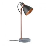 Paulmann 79624 Neordic Tischleuchte Orm E27 max. 20W Grau/Kupfer matt Metall/Beton