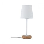 Paulmann 79636 Tischleuchte Neordic Stellan 1xE27 mit Stoffschirm Wei&szlig;/Holz