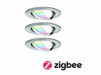 Paulmann 92965 SmartHome Zigbee LED Einbauleuchten-Set Nova Plus 3x5,2W Eisen