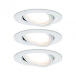 Paulmann 93449 LED Einbauleuchte Nova Coin Basisset schwenkbar rund 84mm 50&deg; Coin