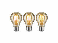 Paulmann 5074 3er Set LED Standardform 6,5 Watt E27 Gold Goldlicht