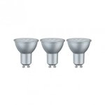 Paulmann 28430 230V LED Reflektor GU10 3er-Set 3x425lm 3x6,5W 2700K Alu