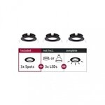 Paulmann 92481 Einbauleuchte Choose Basisset starr IP44 rund 78mm max. 3x10W 230V