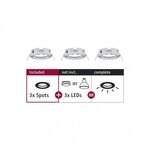 Paulmann 92482 Einbauleuchte Choose Basisset starr IP44 rund 78mm max. 3x10W 230V