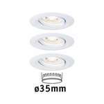 Paulmann 94293 LED Einbauleuchte Nova mini schwenkbar 3x4W 2700K Wei&szlig; matt 230V
