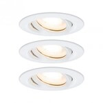 Paulmann 92898 LED Einbauleuchte Nova Plus 3er-Set schwenkbar IP65 rund 93mm 30&deg;