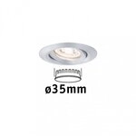 Paulmann 94296 LED Einbauleuchte Nova Mini Coin schwenkbar rund 66mm 15&deg; 4W 310lm