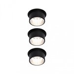 Paulmann 93383 LED Einbauleuchte 3-Step-Dim Gil Coin IP44 3x6W 3x470lm 2700K Schwarz